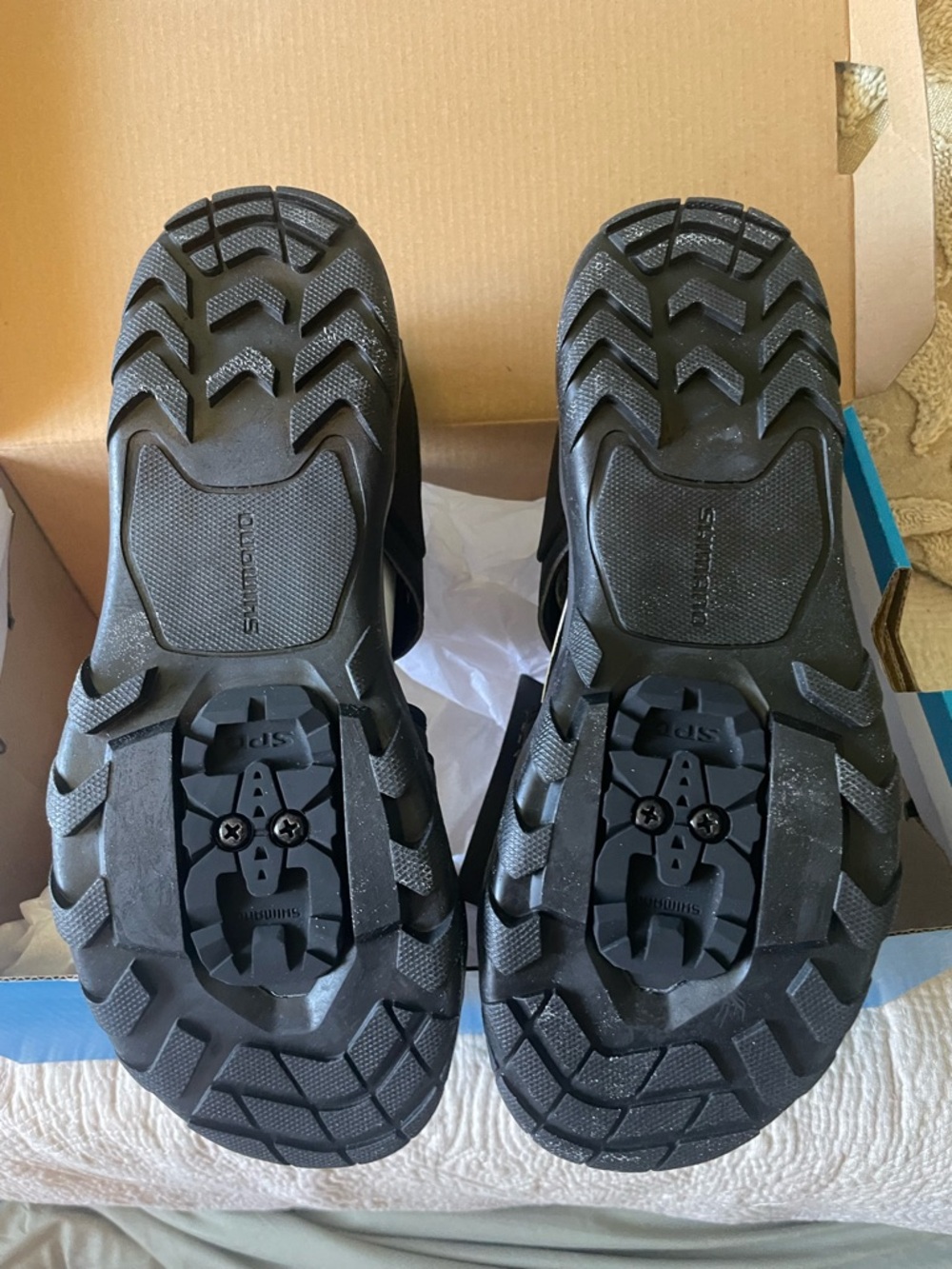 Shimano Black and White Cycling Sandals with SPD Straps unisex. NWT - Picture 3 of 9